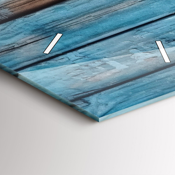 Zegar ścienny pionowy Niebieskie deski