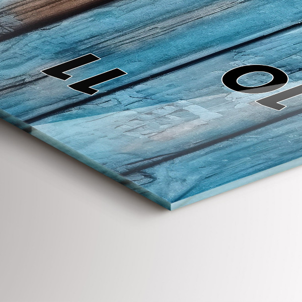 Zegar ścienny pionowy Niebieskie deski