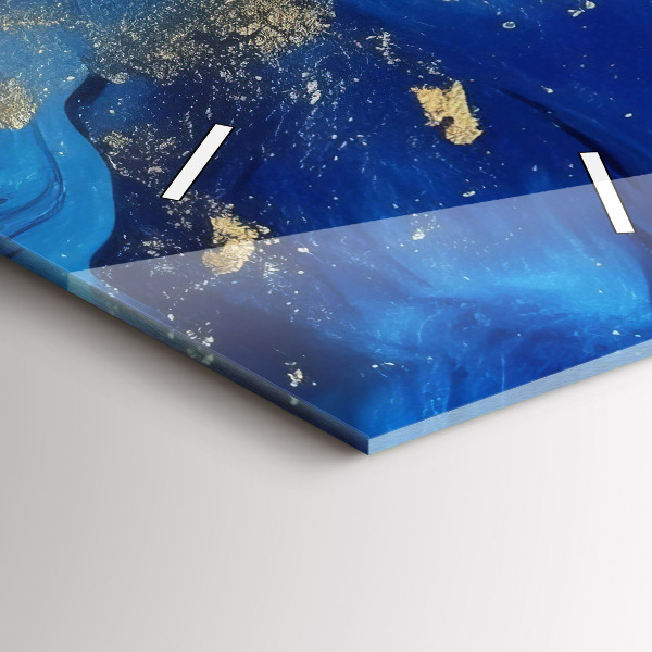 Zegar ścienny pionowy Niebieski marmur