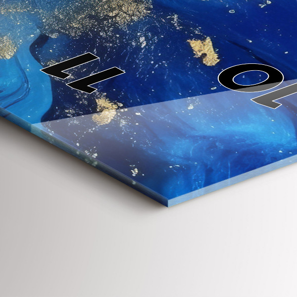 Zegar ścienny pionowy Niebieski marmur