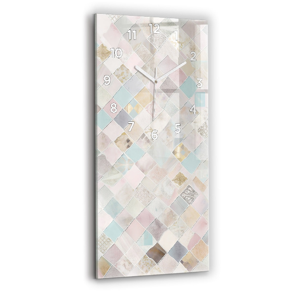 Zegar ścienny pionowy Kolorowe płytki