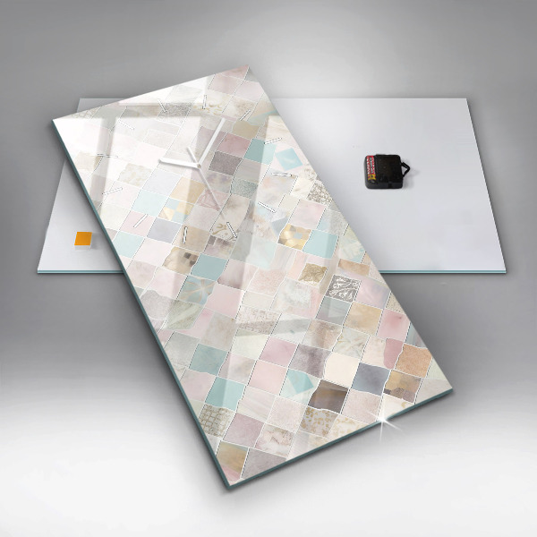 Zegar ścienny pionowy Kolorowe płytki