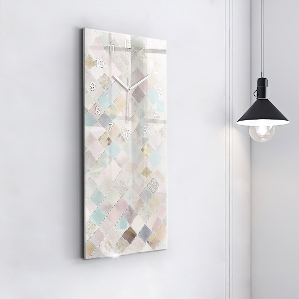 Zegar ścienny pionowy Kolorowe płytki