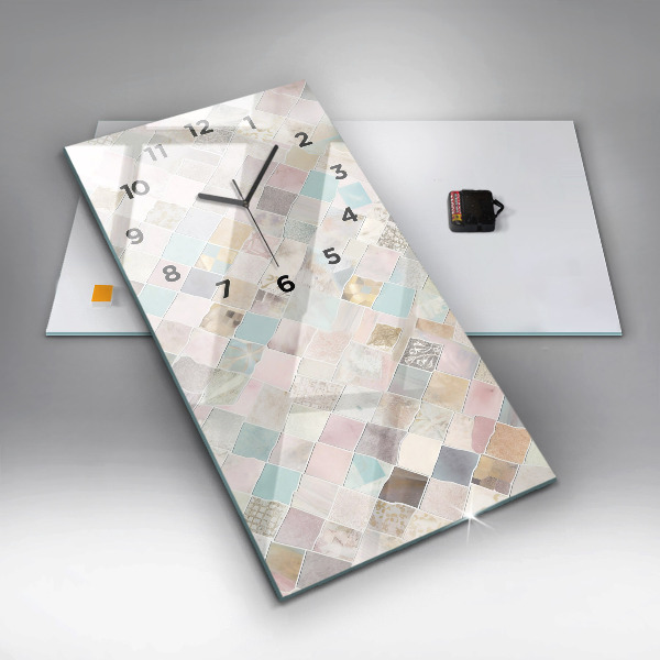 Zegar ścienny pionowy Kolorowe płytki