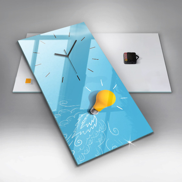 Zegar ścienny pionowy Żarówka rysunek