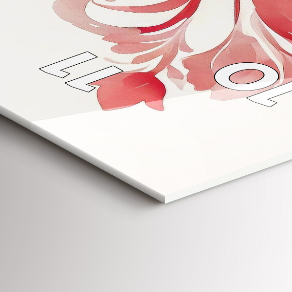 Zegar ścienny pionowy Czerwone kwiaty