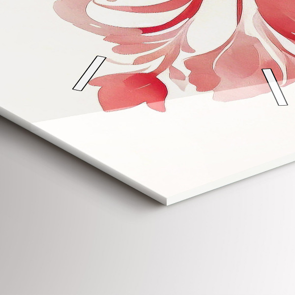 Zegar ścienny pionowy Czerwone kwiaty