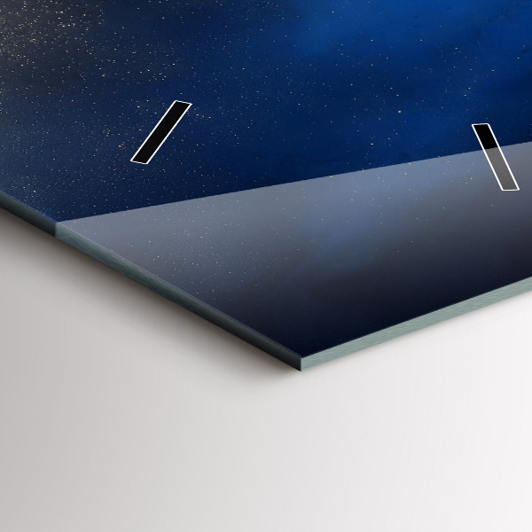 Zegar ścienny pionowy Niebieski marmur