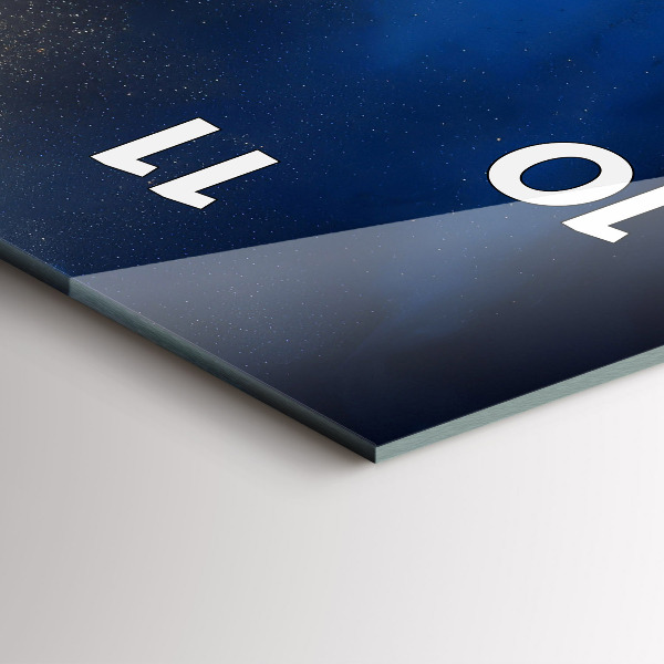 Zegar ścienny pionowy Niebieski marmur