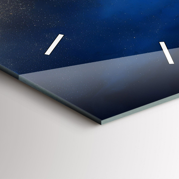 Zegar ścienny pionowy Niebieski marmur