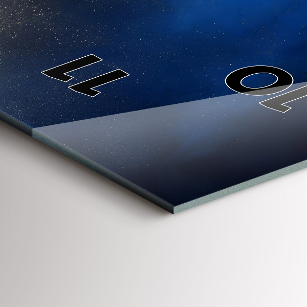 Zegar ścienny pionowy Niebieski marmur