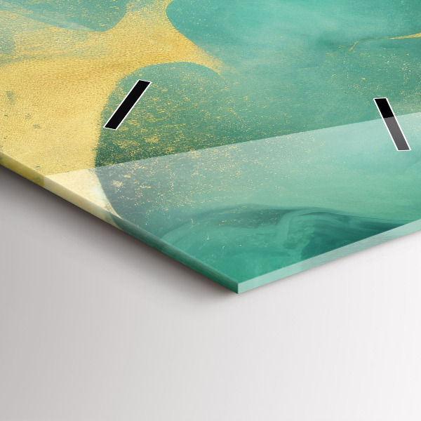 Zegar ścienny pionowy Zielony marmur