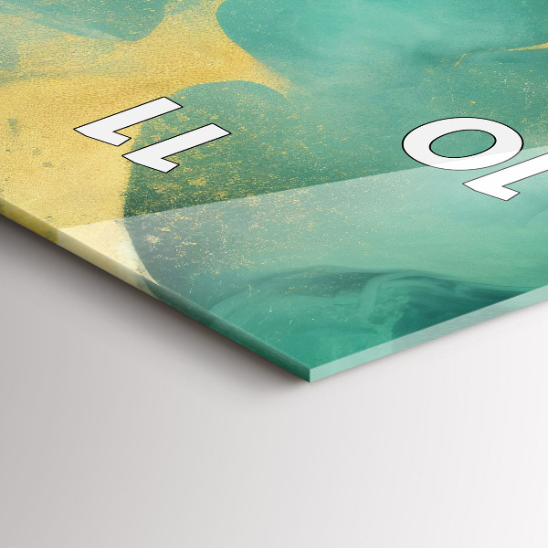 Zegar ścienny pionowy Zielony marmur