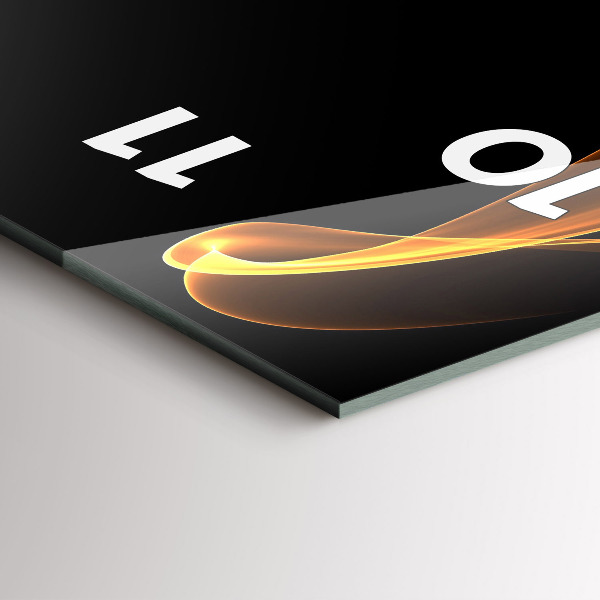 Zegar ścienny pionowy Pomarańczowe linie