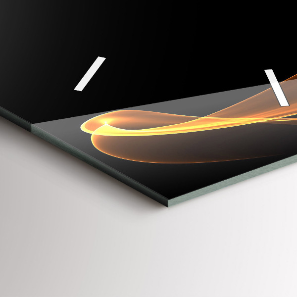 Zegar ścienny pionowy Pomarańczowe linie