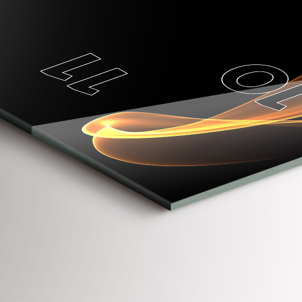 Zegar ścienny pionowy Pomarańczowe linie