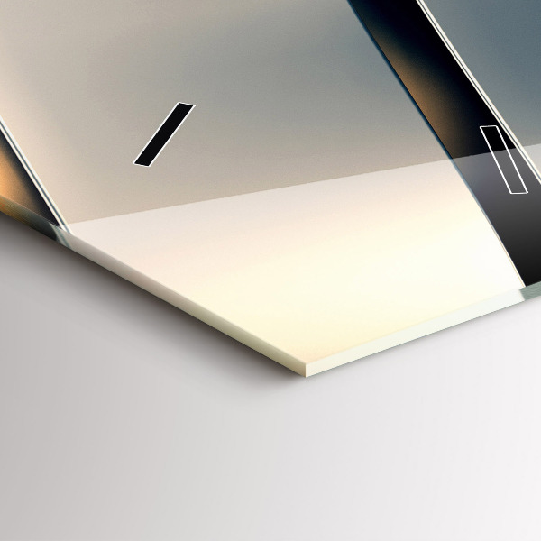 Zegar ścienny pionowy Srebrny wzór