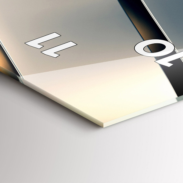 Zegar ścienny pionowy Srebrny wzór