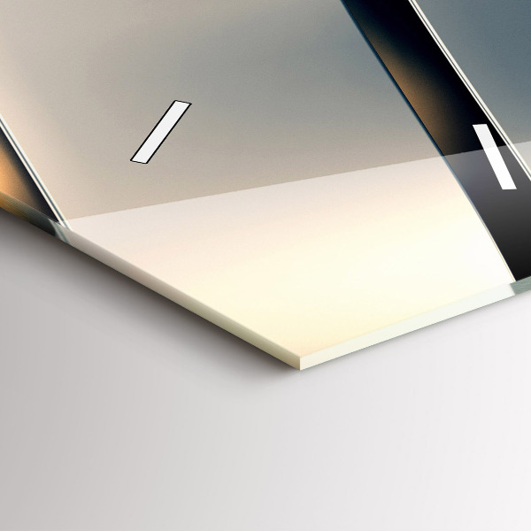 Zegar ścienny pionowy Srebrny wzór