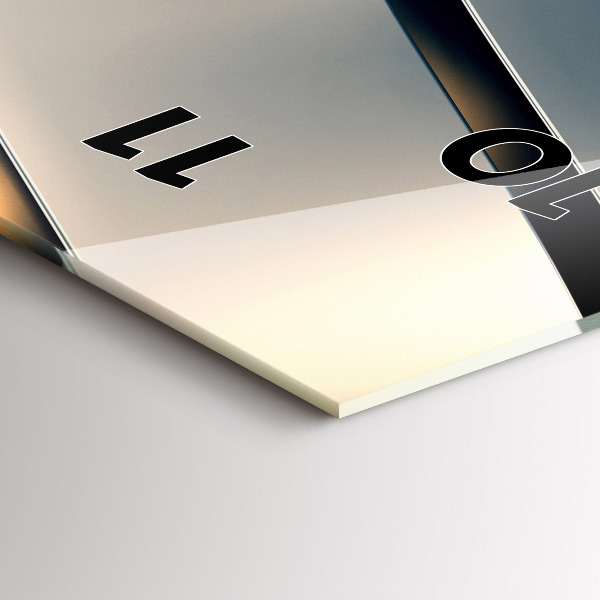 Zegar ścienny pionowy Srebrny wzór