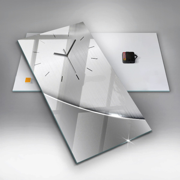 Zegar ścienny pionowy Srebrny wzór