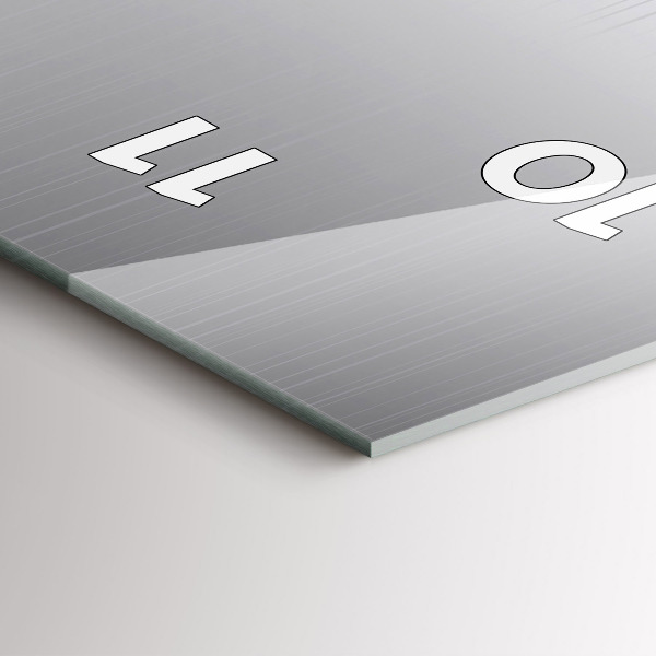 Zegar ścienny pionowy Srebrny wzór