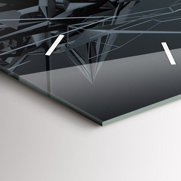 Zegar ścienny pionowy Czarna abstrakcja