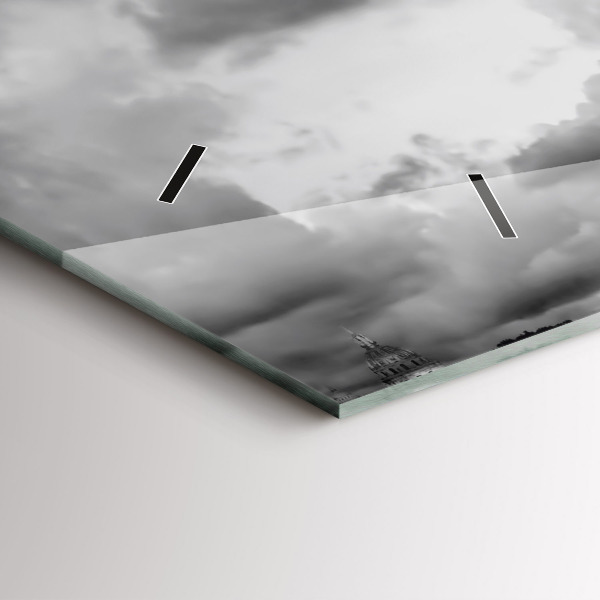 Zegar szklany poziomy Effel Tower Paryż