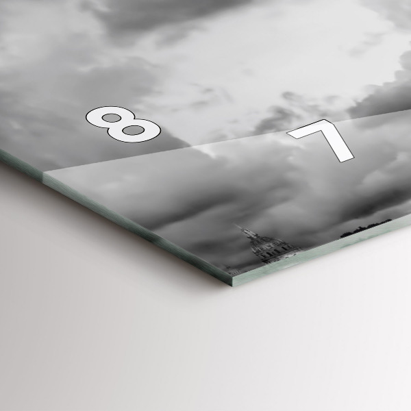 Zegar szklany poziomy Effel Tower Paryż