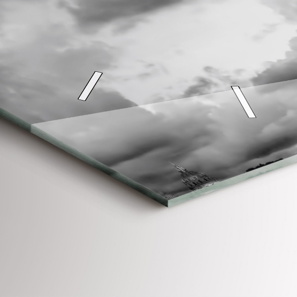 Zegar szklany poziomy Effel Tower Paryż