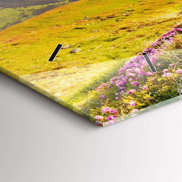 Zegar ścienny poziomy Krajobraz gór