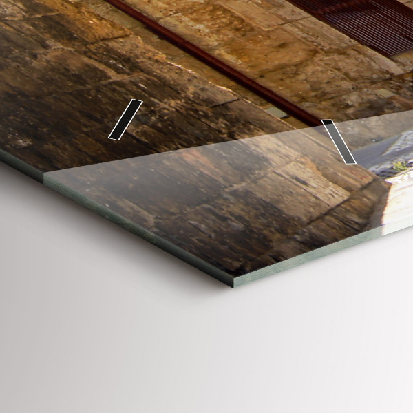 Zegar ścienny poziomy Malownicza ulica Rodos