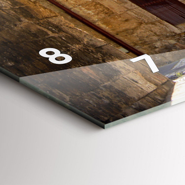 Zegar ścienny poziomy Malownicza ulica Rodos