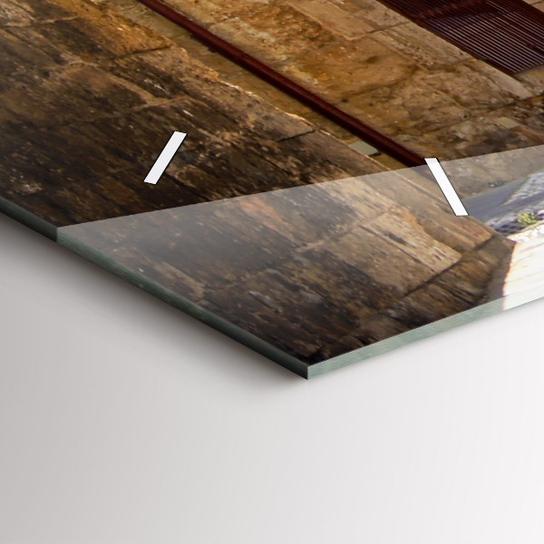 Zegar ścienny poziomy Malownicza ulica Rodos