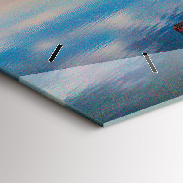 Zegar ścienny poziomy Jezioro pomost