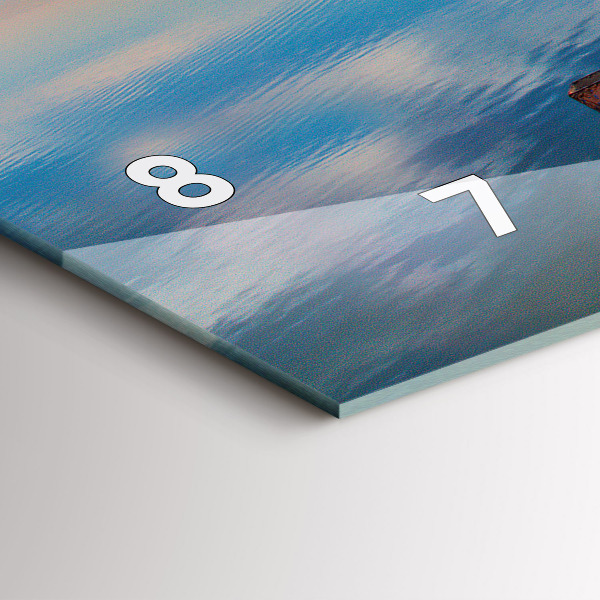 Zegar ścienny poziomy Jezioro pomost