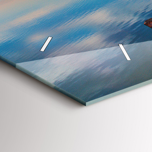 Zegar ścienny poziomy Jezioro pomost