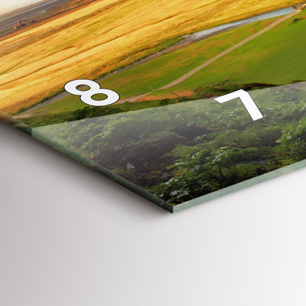 Zegar ścienny poziomy Wodospad na Islandii