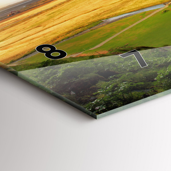 Zegar ścienny poziomy Wodospad na Islandii