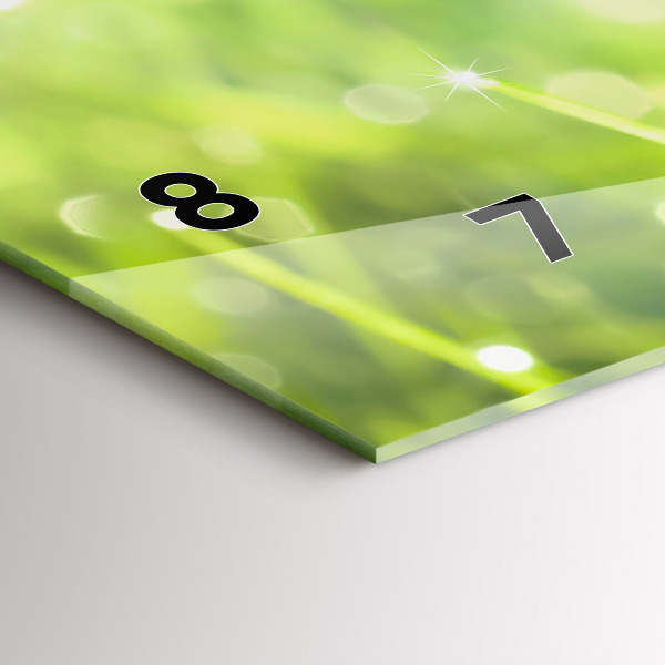 Zegar ścienny poziomy Zielona trawa