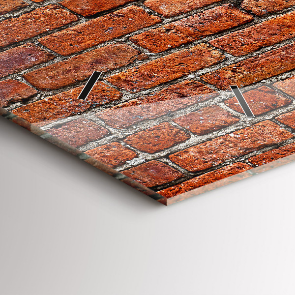 Zegar ścienny poziomy Stara ściana cegły