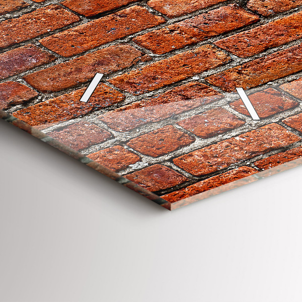 Zegar ścienny poziomy Stara ściana cegły