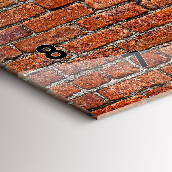 Zegar ścienny poziomy Stara ściana cegły