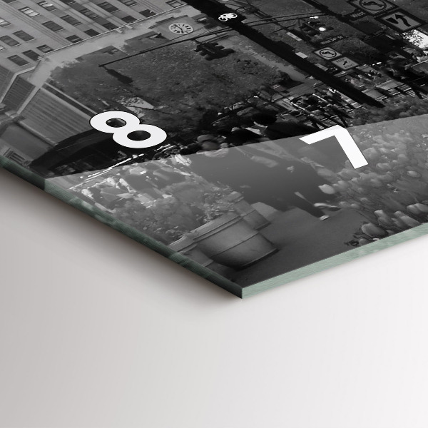 Zegar ścienny poziomy Manhattan i taksówki