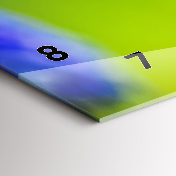 Zegar ścienny poziomy Niebieskie kwiaty