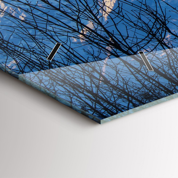 Zegar ścienny poziomy Widok na góry