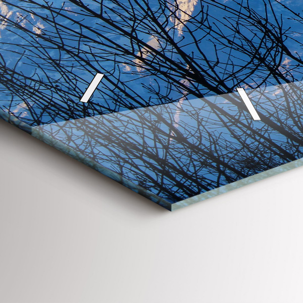 Zegar ścienny poziomy Widok na góry