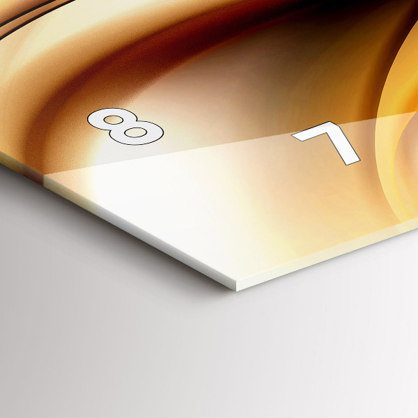 Zegar ścienny poziomy Abstrakcja fala