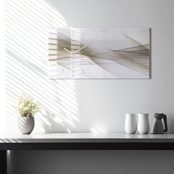 Zegar ścienny poziomy Jasna abstrakcja