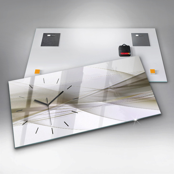 Zegar ścienny poziomy Jasna abstrakcja